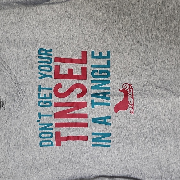 Don't Get Your Tinsel in a Tangle graphic Christmas Holiday t-shirt - Picture 2 of 6